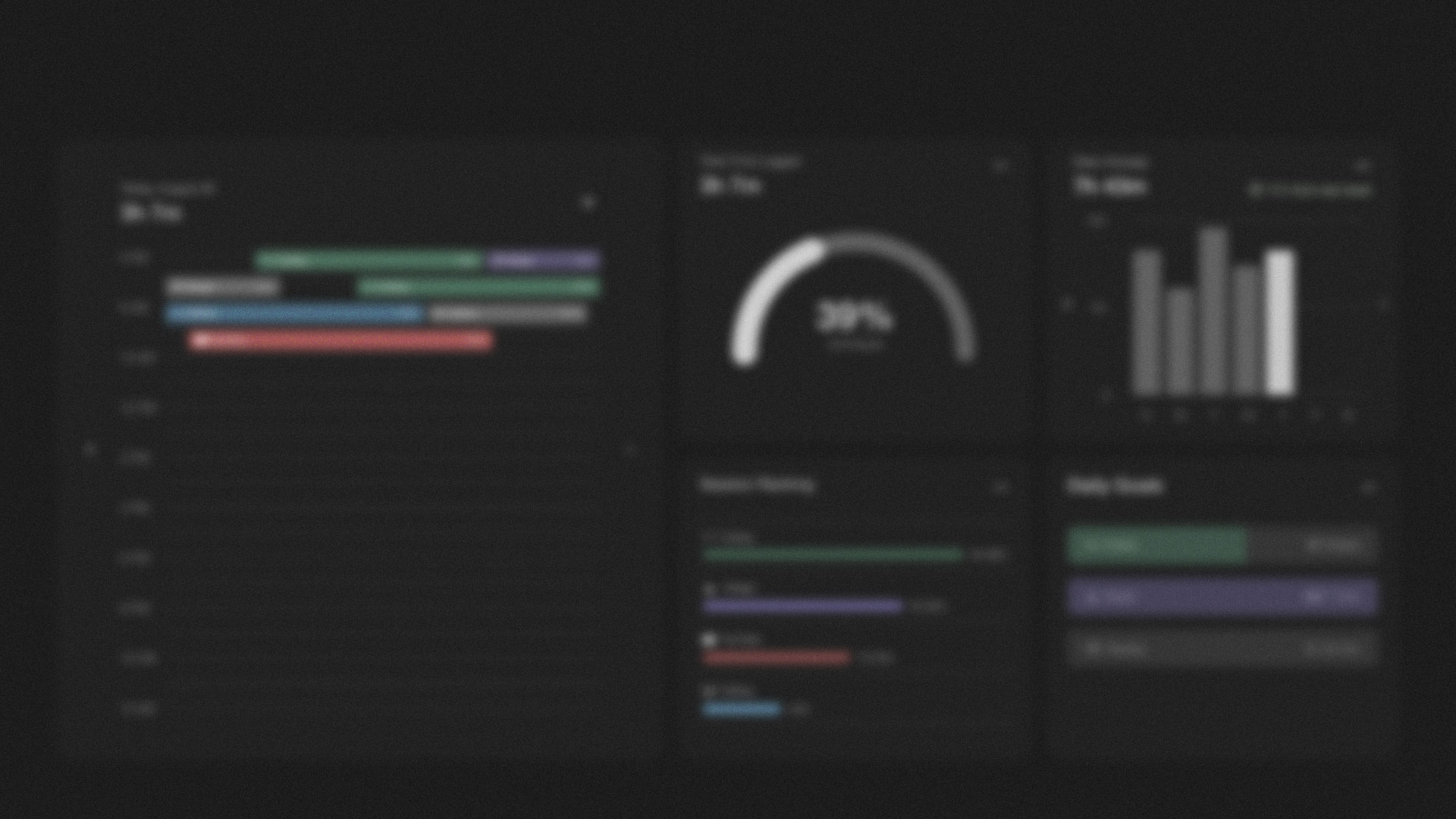 Blurred dashboard